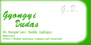 gyongyi dudas business card